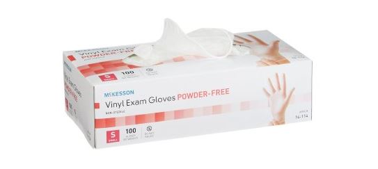 Non-Sterile Vinyl Powder-Free Exam Gloves - Small